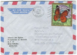 Cover Burundi 1981 Bujumbura Butterfly 1968 Michel 434 - Storia Postale