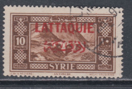 Lattaquié N° 15 O Timbres De Syrie Surchargés, Partie De Série : 10 Pi  Brun Oblitération Légère Sinon TB - Unused Stamps