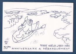 TAAF - Carte Officiel - 30 ème Anniversaire Du Débarquement - Terre Adélie - PEV - 1979 - TAAF : French Southern And Antarctic Lands