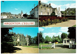 79 - M58072CPM - ARGENTON L’EGLISE - Vues Multiples - Place Eiffel, Monument Aux Morts, Chateau La Roche, Camping - Très - Argenton Chateau