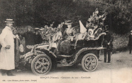 CPA 86 GENCAY Concours De 1907 Cavalcade Animée VOITURE - Gencay