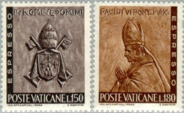 Vaticano Express 17/18 1966  Escudo Papal Pablo VI MNH - Otros & Sin Clasificación