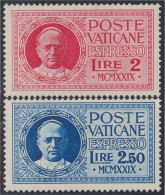 Vaticano Express  1/2 1929 Papa Pío XI MH - Autres & Non Classés