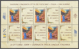 Vaticano 1506 2009 Minihojita 21 Octubre Día De La Lengua Italiana MNH - Sonstige & Ohne Zuordnung