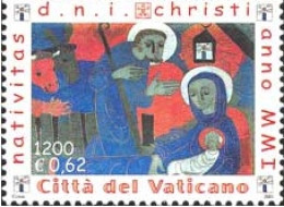 Vaticano 1248 2001 Navidad Una Banda Sin Dentar Lujo - Sonstige & Ohne Zuordnung