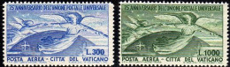 Vaticano Aéreo 18/19 1949 75º Aniversario De La  UPU MNH - Autres & Non Classés