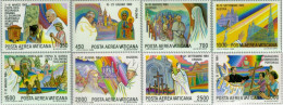 Vaticano Aéreo 75/82 1986 Serie Viajes De S S Juan Pablo II Lujo - Sonstige & Ohne Zuordnung