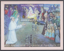 Vaticano HB 26 2003 25º Aniversario De La Muerte Del Papa Paolo VI MNH - Autres & Non Classés
