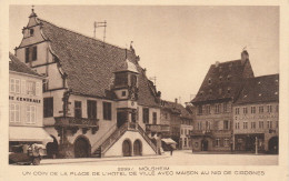 MOLSHEIM UN COIN DE LA PLACE DE L'HOTEL DE VILLE AVEC MAISON AU NID DE CIGOGNES TBE - Molsheim