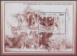 Cuba HB 219 2006 10 Aniversario De La Sociedad Cultural Jose Martí MNH - Other & Unclassified