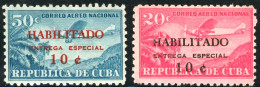 TRA1 Cuba A- 214/15 1960 Avión Entrega Especial  MNH - Andere & Zonder Classificatie