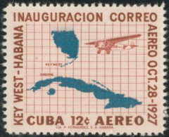 TRA1 Cuba A- 172 1957 Key West Inauguración Correo Aéreo MNH - Andere & Zonder Classificatie