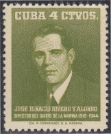 Cuba 476 1958 José Ignacio Rivero Alonso MNH - Autres & Non Classés