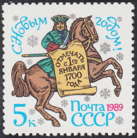 Rusia 5569 1988 Nuevo Año 1989 MNH - Andere & Zonder Classificatie