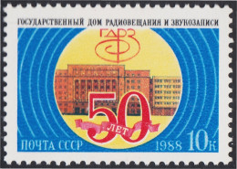 Rusia 5566 1988 50 Años De La Radiodifusión MNH - Andere & Zonder Classificatie