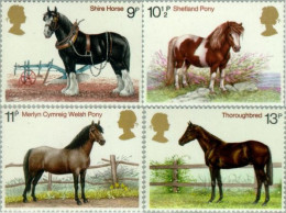 FAU4/S Gran Bretaña  UK  Nº 868/71  1978  Razas De Caballos Lujo - Ohne Zuordnung