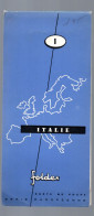 FOLDEX  Grande Carte Dépliante ITALIE 1958   (PPP46622 / I) - Roadmaps