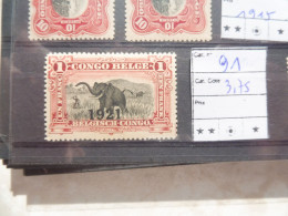 Congo Belge Belgisch Congo 91 Mnh Neuf ** - Unused Stamps