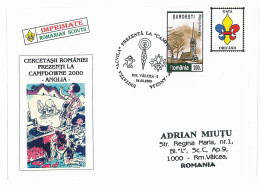 SC 14 - 1044 ROMANIA, Scout - Cover - 2000 - Covers & Documents