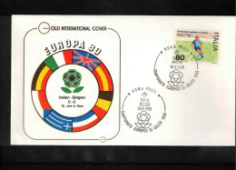 Italy 1980 European Football Championship Italy  - Football Match Italy - Belgium Interesting Cover - UEFA European Championship