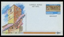 España Aerograma 211 1986 Vuelo De Rodrigo Alemán Avión Plane - Aérogrammes