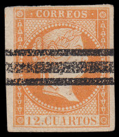 España Spain Barrados NE1S 1856-59 Isabel II - Other & Unclassified
