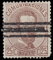 España Spain Barrados 124 1872-73 Reinado De Amadeo I - Autres & Non Classés