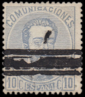 España Spain Barrados 121 1872-73 10 Ctvs Comunicaciones - Autres & Non Classés