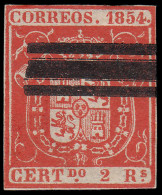 España Spain Barrados 25 1854 Escudo De España - Sonstige & Ohne Zuordnung