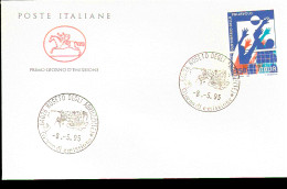 1995 BUSTA CON ANNULLO FDC Lo Sport Italiano. Centenario Della Pallavolo. - Volleyball