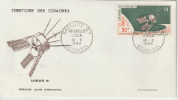 FDC Comores 1966 Satellite PA 17 - Lettres & Documents