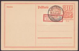 Halle: MiNr 1Ia, Zusatzfrankatur Auf Blanko-GS "Hettstedt", 25.9.23 - 1922-1923 Local Issues