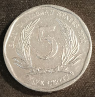 EAST CARIBBEAN STATES - 5 CENTS 2002 - Elizabeth II - 4e Effigie, 1er Type - KM 36 - Ostkaribischer Staaten