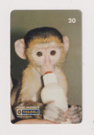 BRASIL -  Baby Monkey Inductive  Phonecard - Brésil