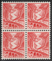 Schweiz Suisse Gotthard 1936: ABART Zu 205Ay.2.05 (glatt) Mi 301IIy VARIÉTÉ Yv 293 (regravée) **  MNH (Zu CHF 100.00) - Variétés