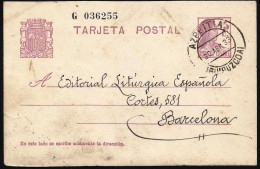 España Spain Entero Postal 69 Matrona 1933 Azpeitia - Altri & Non Classificati