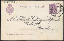 España Spain Entero Postal 50 Alfonso XIII 1925 Bilbao - Altri & Non Classificati