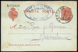 España Spain Entero Postal 49 Alfonso XIII 1917 Tortosa - Autres & Non Classés