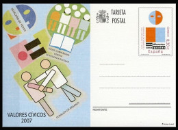 España Spain Entero Postal ( Tarjeta ) 176 2007 Valores Cívicos - Andere & Zonder Classificatie