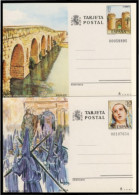 España Spain Entero Postal ( Tarjeta ) 137/38 1984 Turismo Badajoz Murcia - Other & Unclassified