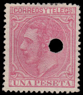 España Spain Telégrafos 207T 1879 MH - Postage-Revenue Stamps