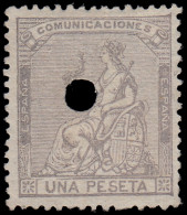 España Spain Telégrafos 138T 1873 Alegoría MH - Fiscal-postal