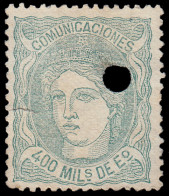 España Spain Telégrafos 110T 1870 Efigie Alegoría De España MH - Postage-Revenue Stamps