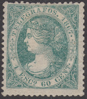 España Spain Telégrafos 19 1867  Isabel II  MH - Postage-Revenue Stamps