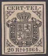 España Spain Telégrafos 4 1864 Escudo De España  MH - Fiscaux-postaux