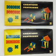 2 Boîtes D'un Ancien JEU De CONSTRUCTION " CREATIONS FANTAISIES N° 3 "  Pièces Multicolores En Plastique - Andere & Zonder Classificatie