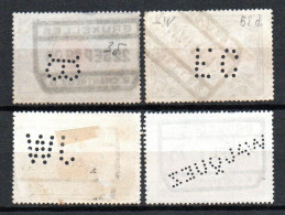4 Verschillende TR Zegels Uit 4de Reeks Met Verschillende Perforatie/perfin - Zegels In Goede Kwaliteit (2 Scans) - 1863-09