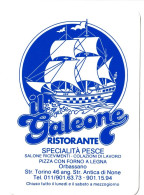 Calendarietto - Il Galeone - Ristorante - Orbassano - Anno 1989 - Kleinformat : 1981-90