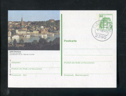 "BUNDESREPUBLIK DEUTSCHLAND" 1987, Bildpostkarte Mit Bildgleichem Stempel Ex "FLENSBURG" (60159) - Cartoline Illustrate - Usati