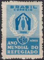 1960 Brasilien AEREO *F Mi:BR 977, Sn:BR C94, Yt:BR PA82, World Refugee Year - Unused Stamps